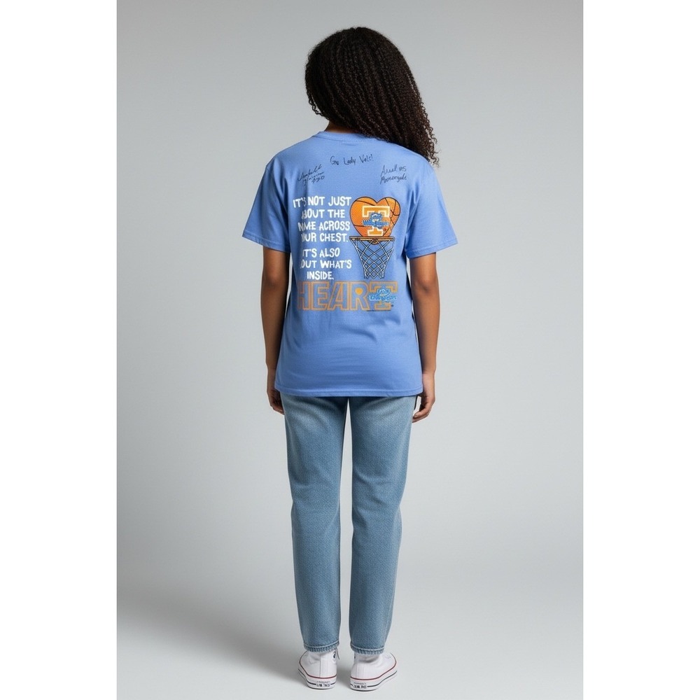 SignedTennessee Volunteers Basketball‎ Heart Graphic T Shirt Women's